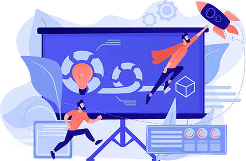 Agile software development process showing iterative planning, feedback loops, and continuous improvement through team collaboration.